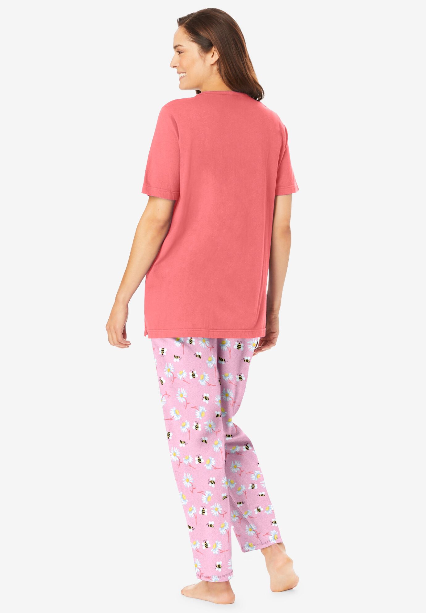 Graphic Tee PJ Set, SWEET CORAL BEES, on-hover image number 1