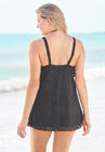 Tiered-Ruffle Crochet Swim Dress, , on-hover image number 1