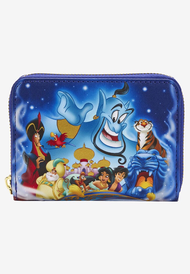 Loungefly X Disney Aladdin Jasmine Zip Around Wallet, BLUE, hi-res image number 0