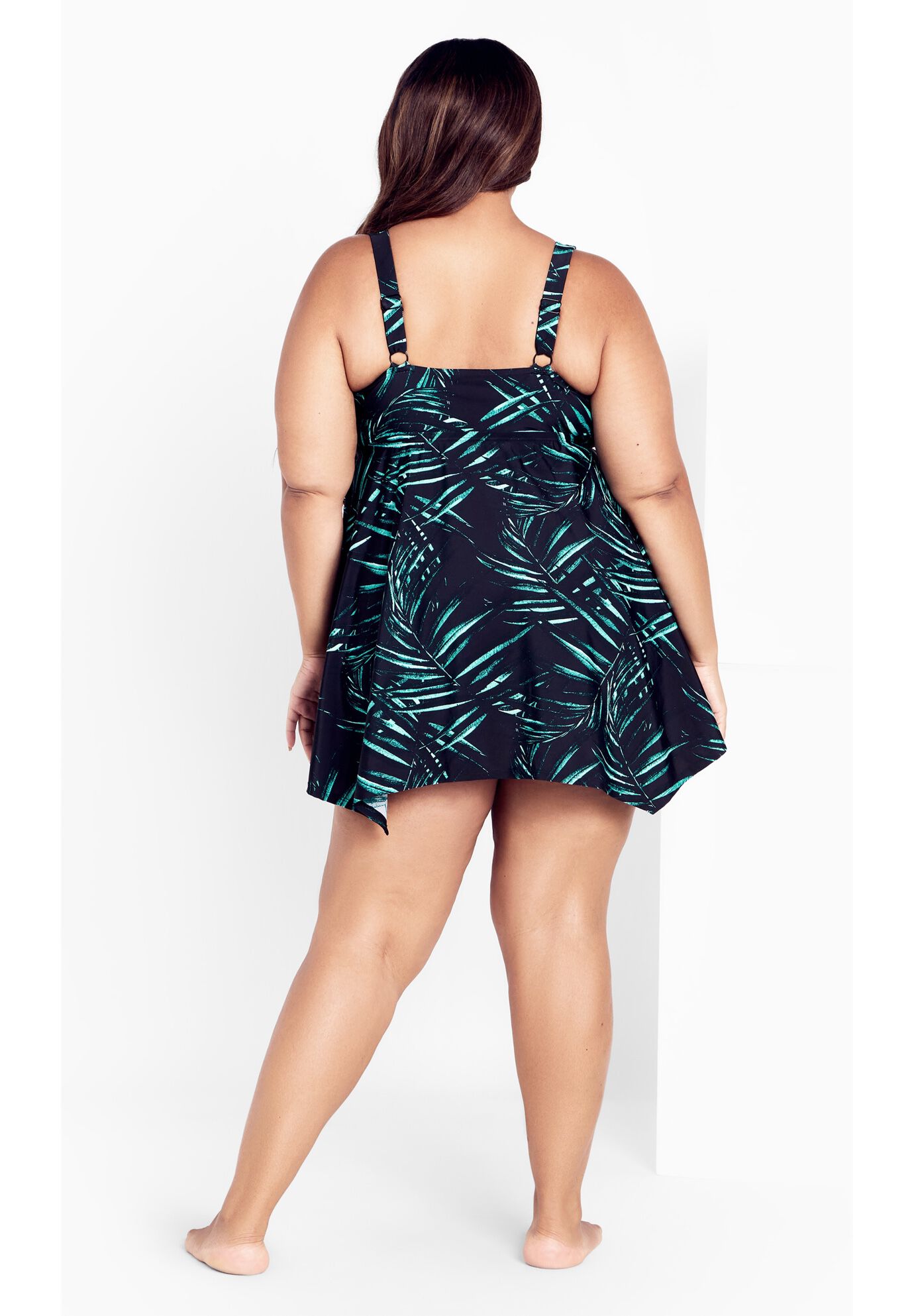 Icon Print Swimdress, AQUA TROPICS PRINT, alternate image number 4