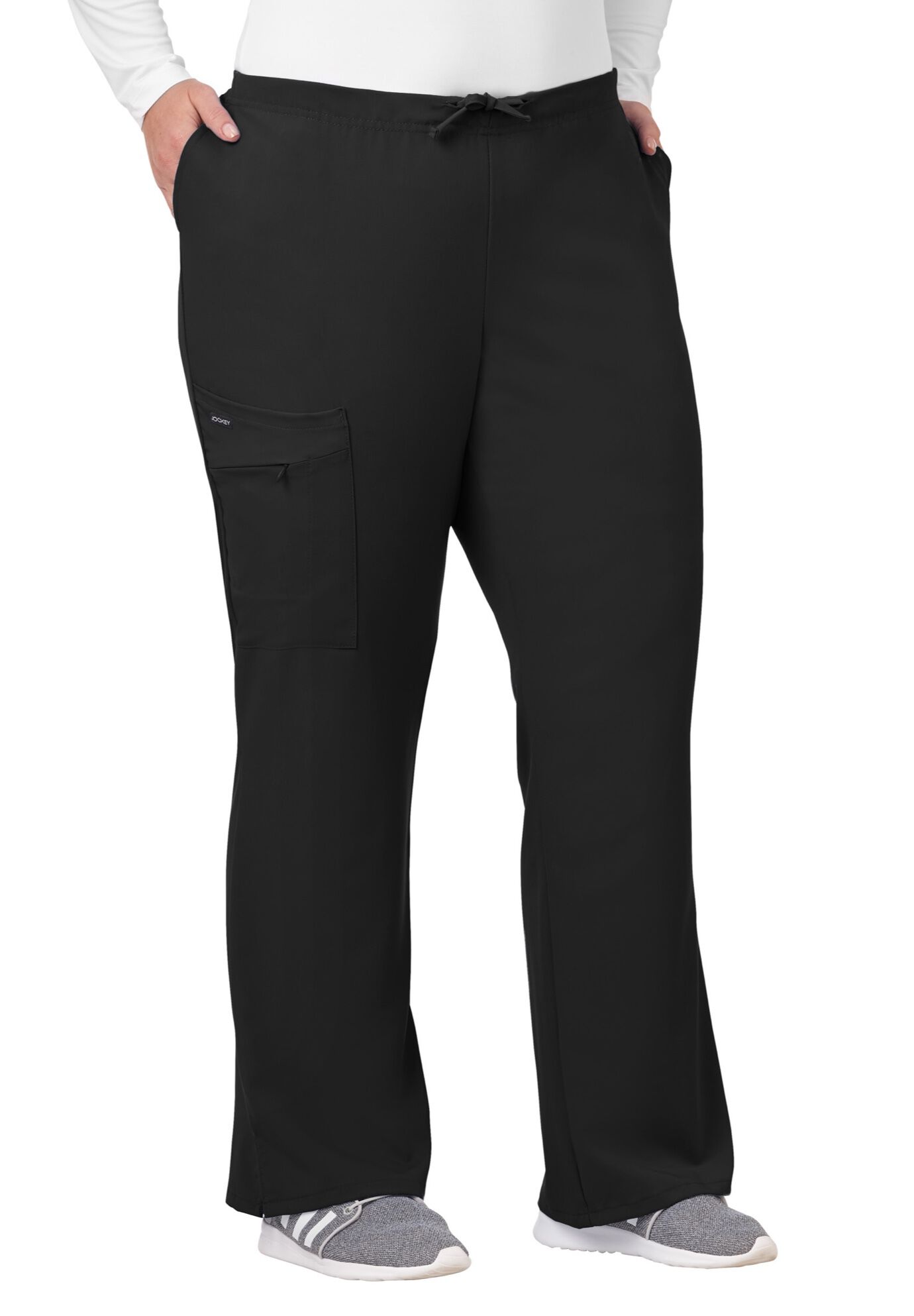 Plus Size Women's Jockey Scrubs Women's Favorite Fit Pant by Jockey Encompass Scrubs in Black (Size LT(14T-16T))