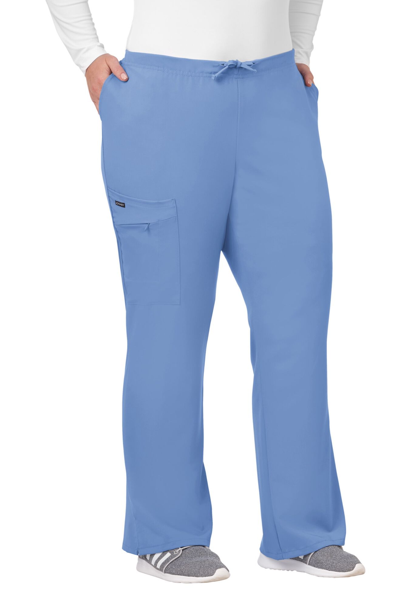 Plus Size Women's Jockey Scrubs Women's Favorite Fit Pant by Jockey Encompass Scrubs in Blue (Size LP(14P-16P))