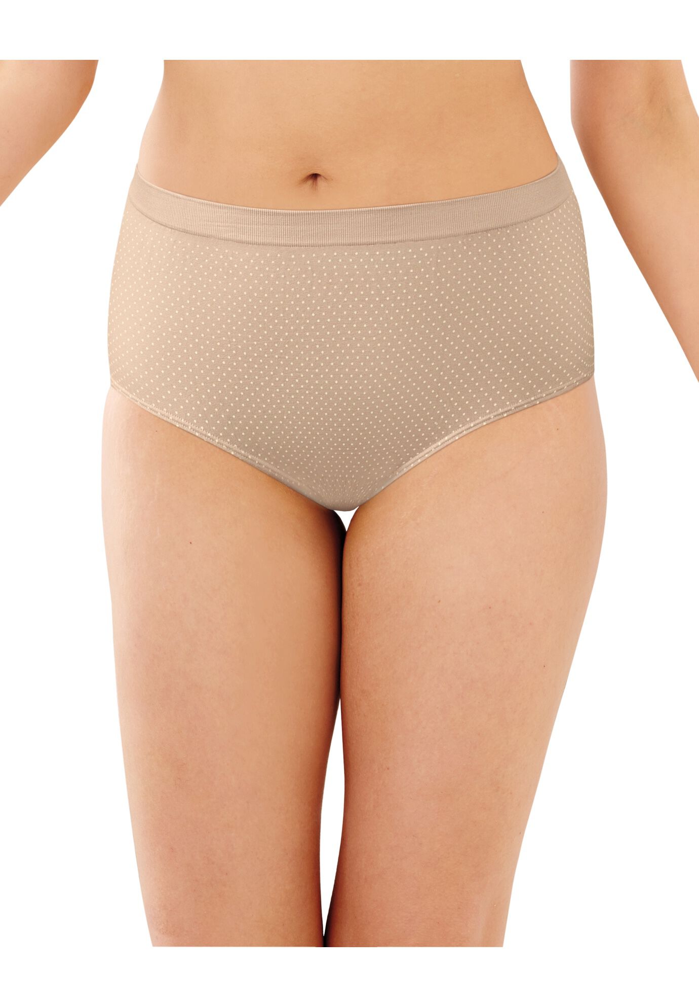 Plus Size Women's Comfort Revolution Brief by Bali in Nude Dot Print (Size 11)