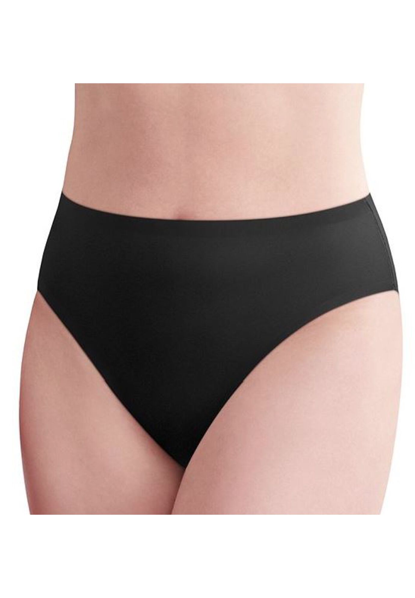 Plus Size Women's Comfort Revolution EasyLite&#8482; Hi Cut Panty by Bali in Black (Size 6)