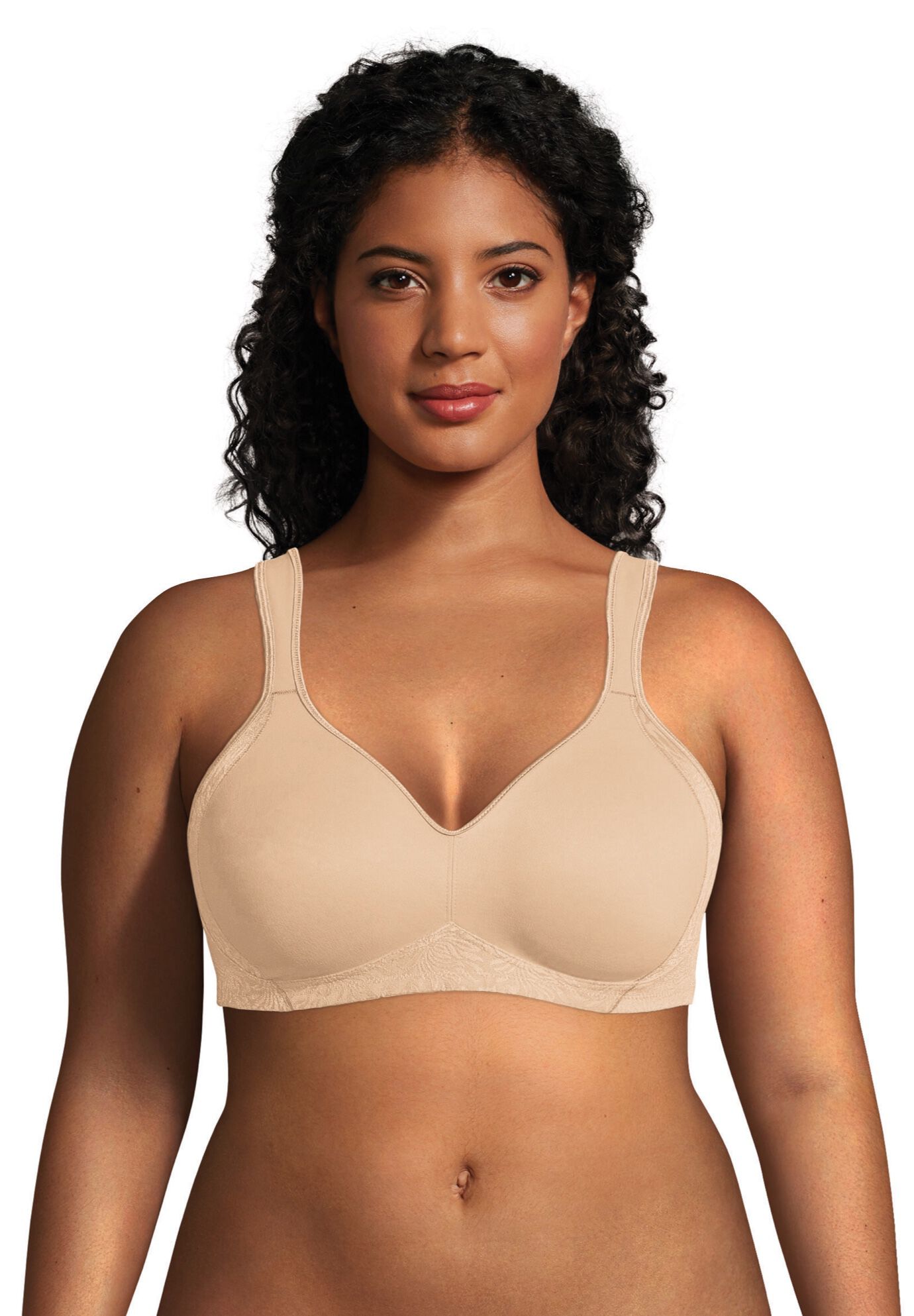 Plus Size Women's 18 Hour Back And Side Smoothing Wirefree Bra US4049 by Playtex in Nude (Size 38 DDD)