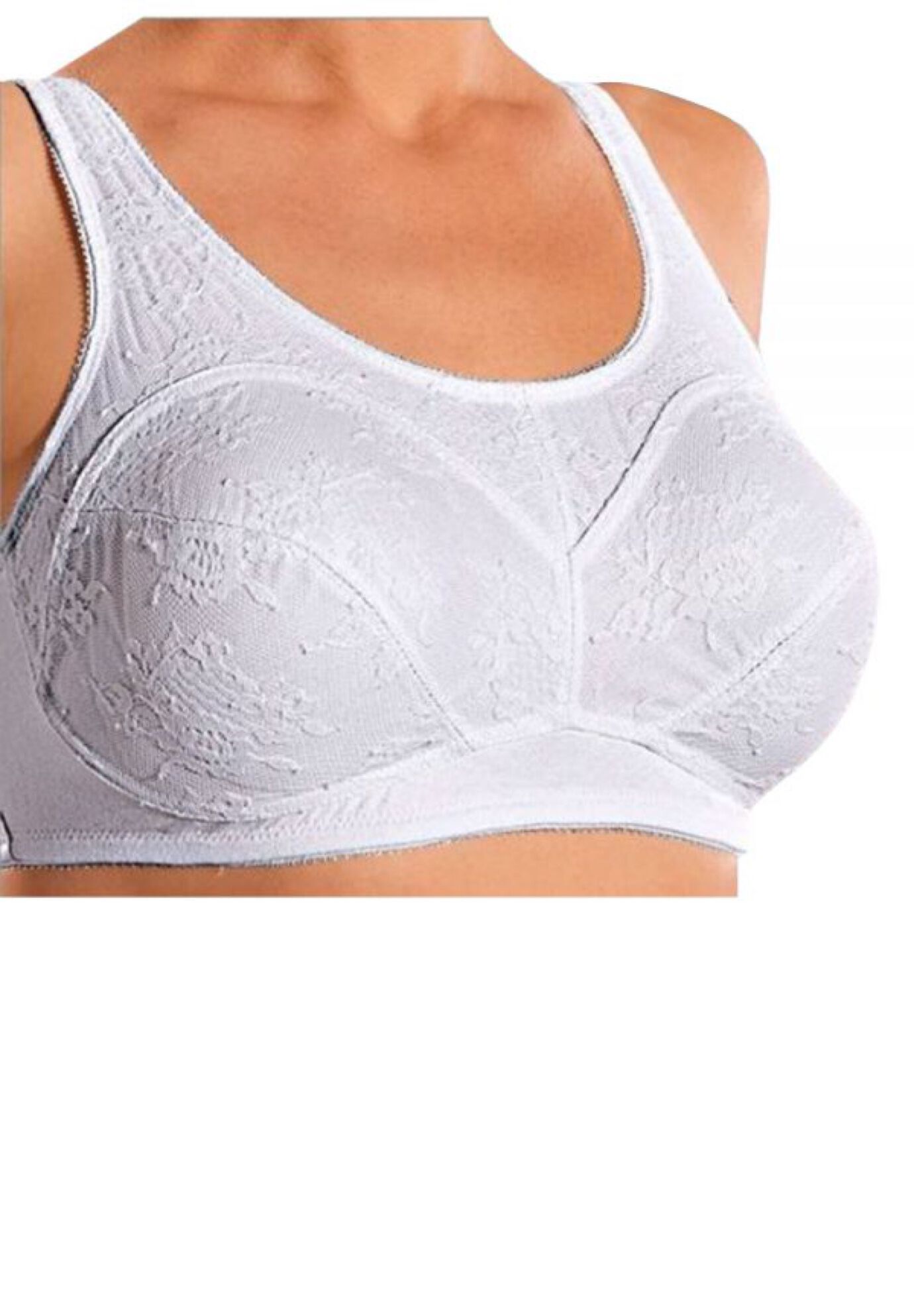 Plus Size Women's Full Figure Soft Cup Bra With Cotton Lining by Cortland® in White (Size 40 E)