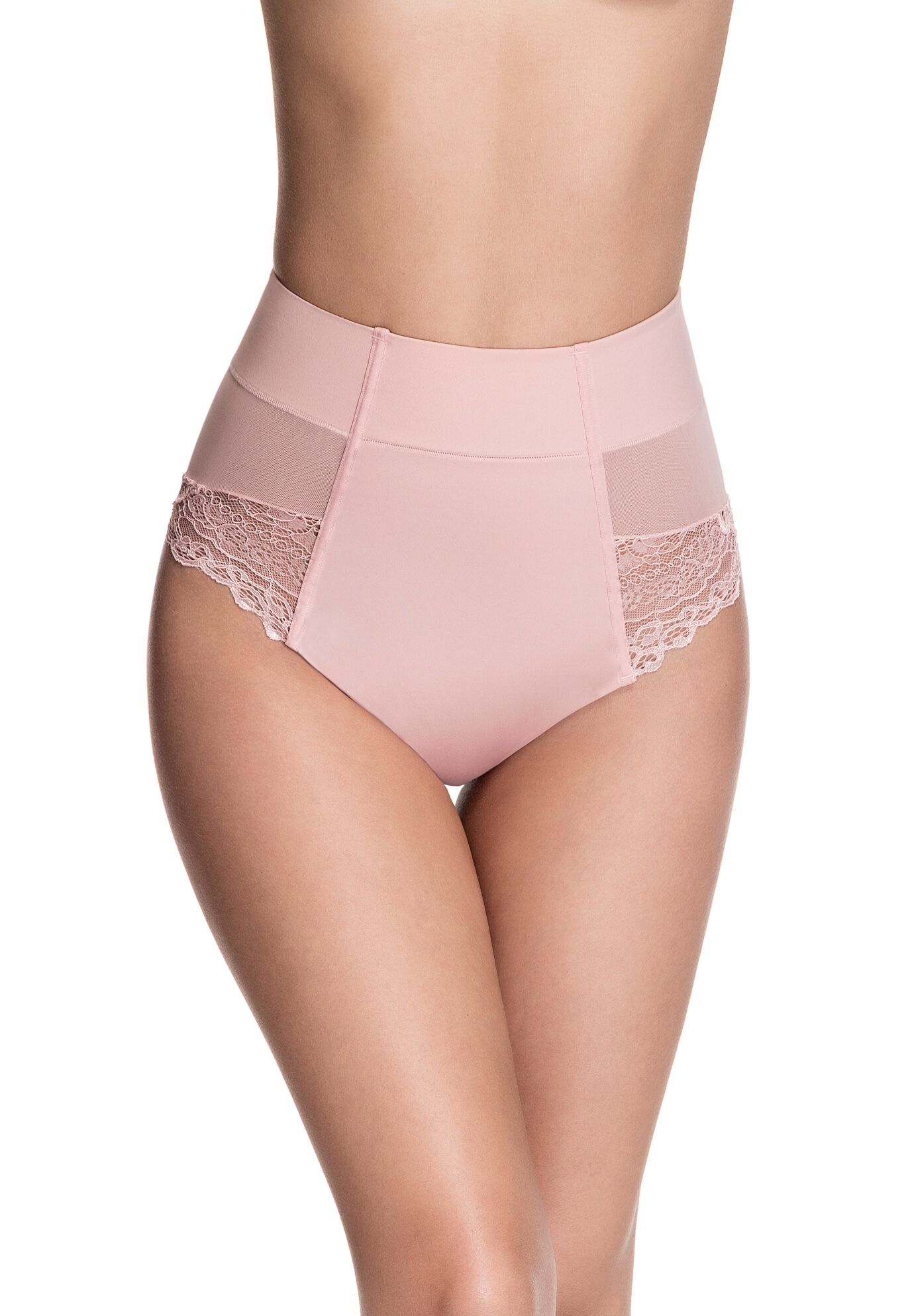 Plus Size Women's Brazilian Flair Mid Waist Brazilian Panty by Squeem in Summer Blush (Size XS)