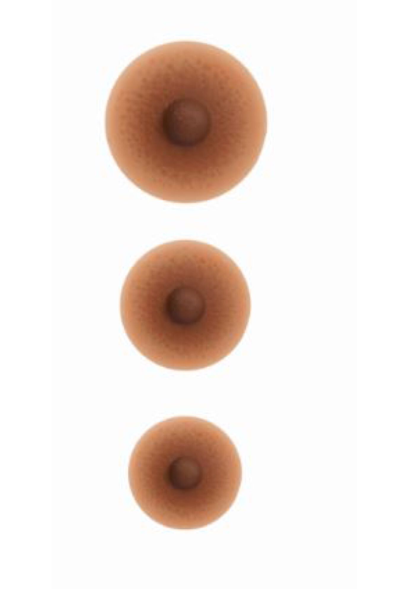Plus Size Women's Adhesive Nipples Set by Amoena in Tawny (Size L)