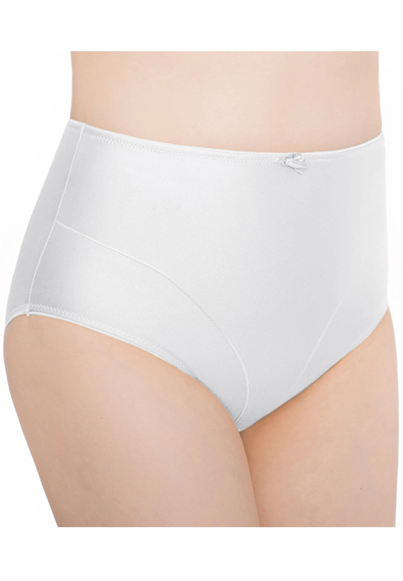 Plus Size Women's Control Top Shaping Panties by Exquisite Form in White (Size 3XL)