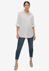 Oversized Shirt With Chest Pocket, WHITE, hi-res image number 0