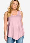 V-Neck Pointed Front Tank, MISTY ROSE, hi-res image number null