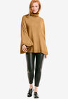 Turtleneck Poncho Sweater, , alternate image number null
