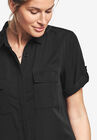 Button Front Linen Shirtdress, , alternate image number 2