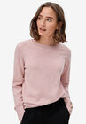 Button-Cuff Pullover, ROSE MIST HEATHER, hi-res image number null
