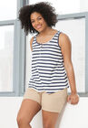 Knit Henley Tank, , alternate image number null
