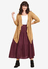 Tiered Crinkle Skirt, DEEP WINE, hi-res image number null