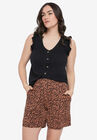 Pull-On Knit Shorts With Pockets, ANIMAL PRINT, hi-res image number null