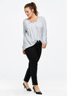 Tie Neck Peasant Tunic, , alternate image number null