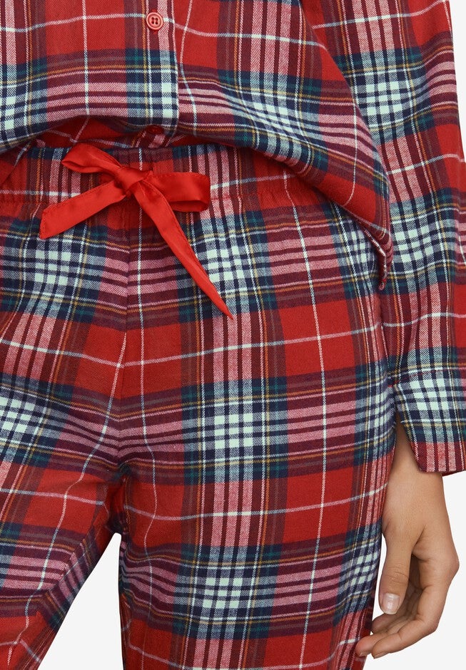 Plaid Flannel Pajama Set, , alternate image number 2