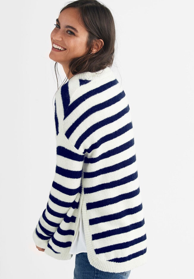 Striped Tunic Sweater, , on-hover image number null