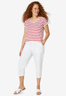 Rounded V-neck Tee, , alternate image number null