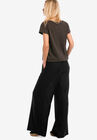 Wide-Leg Soft Pants with Back Elastic, , on-hover image number null