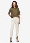 Short Sleeve Boxy Drop Shoulder Tee, BURNT OLIVE, hi-res image number null
