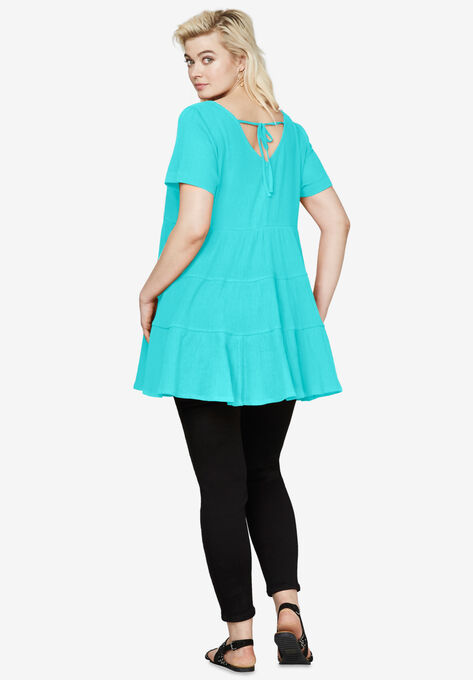 Tiered Gauze Tunic, , on-hover image number null