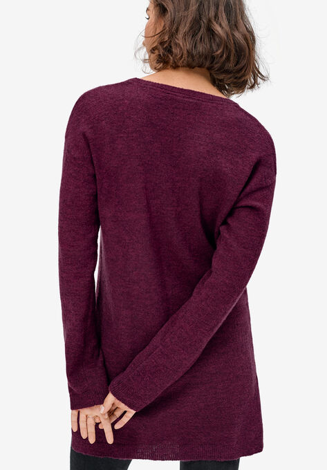 Button-Trim Sweater Tunic, , on-hover image number null