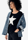 Star Applique Sweater, , on-hover image number null