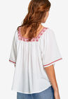 Embroidered Gauze Blouse, , on-hover image number 1