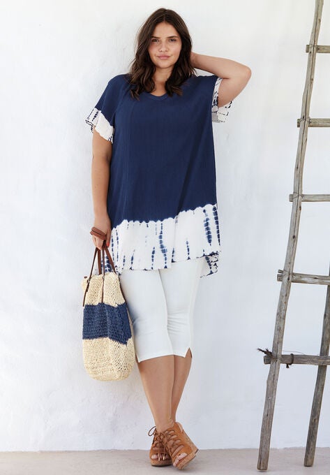 Tie-Dye Gauze Tunic, , alternate image number null