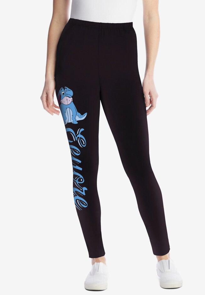 Disney Women's Leggings Black Eeyore Placed, BLACK EEYORE PLACED, hi-res image number null