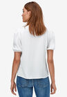 Contrast Button-Front Blouse, , on-hover image number null