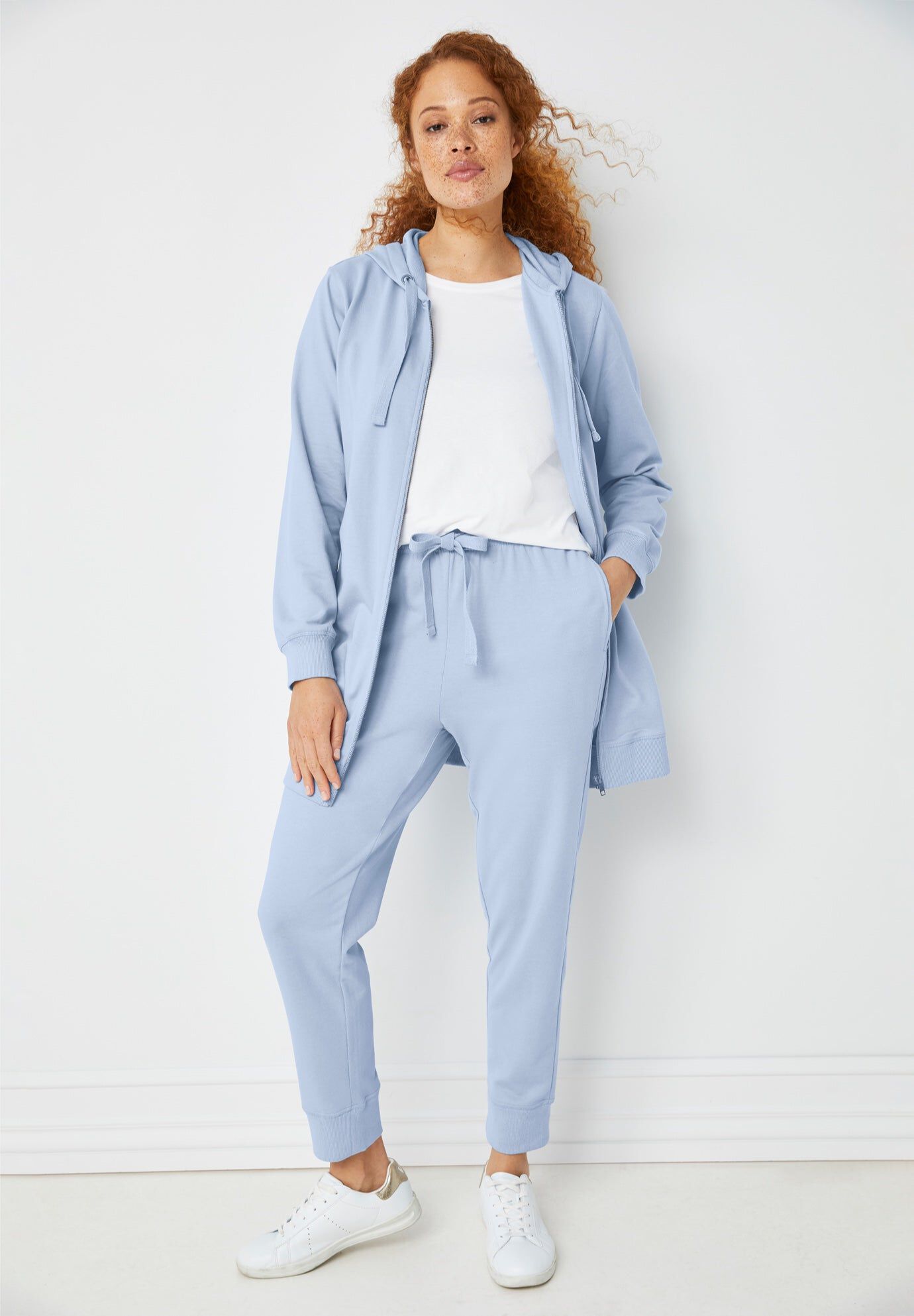 Ellos Studio French Terry Drawstring Elastic Waistband Jogger