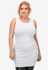 Long Sleeveless Tank, WHITE, hi-res image number null