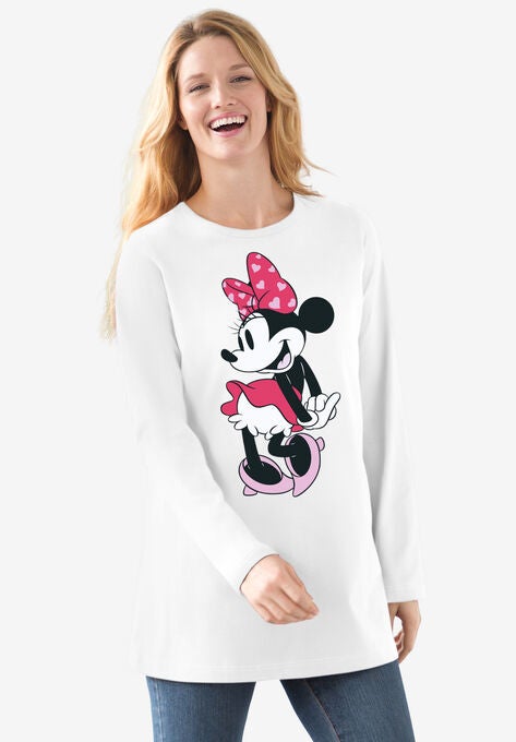 Disney Long Sleeve Tee, WHITE MINNIE, hi-res image number null
