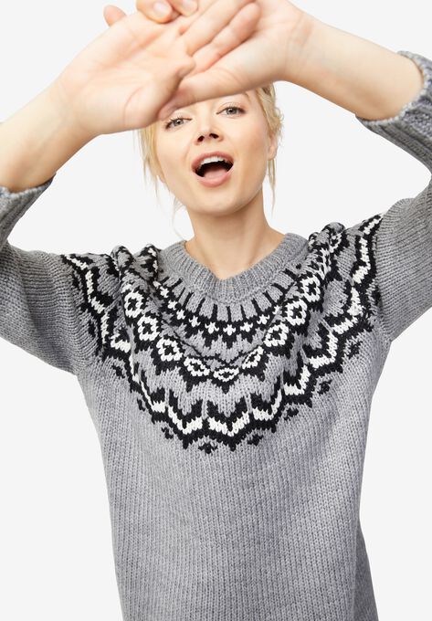 Fairisle Sweater Tunic, , alternate image number null