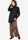 Ribbed Turtleneck Tunic Sweater, , alternate image number null