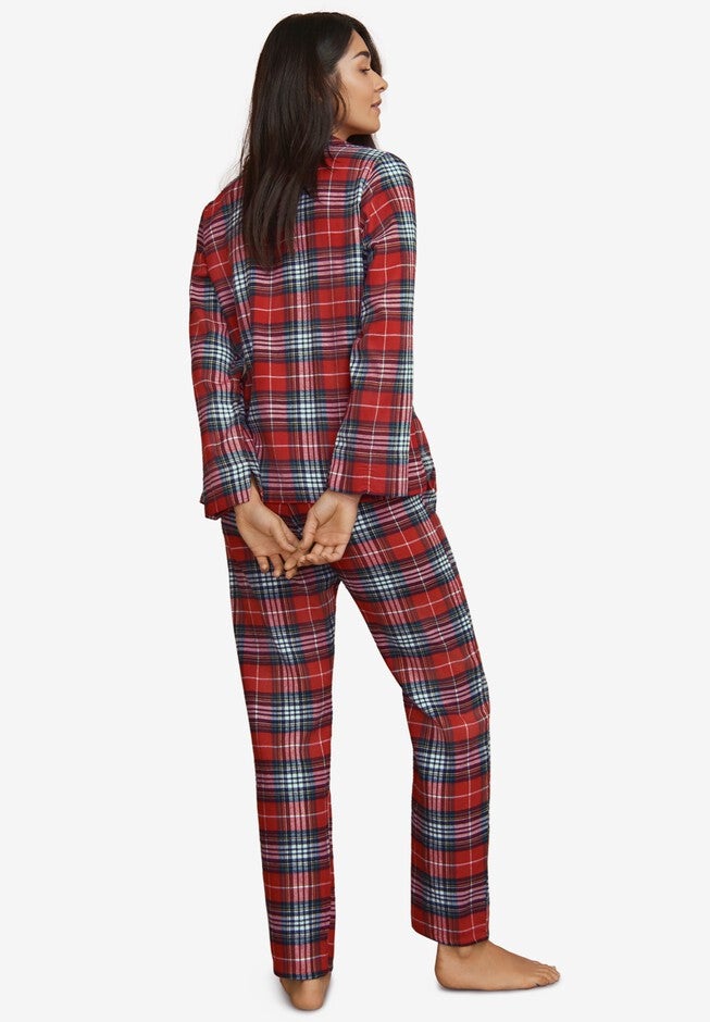 Plaid Flannel Pajama Set, , on-hover image number 1