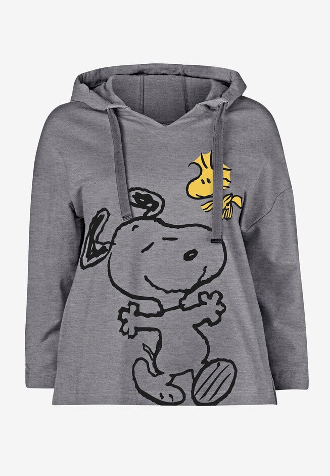 Peanuts Sweatshirt Hoodie, HEATHER GREY SNOOPY WOODSTOCK, hi-res image number null
