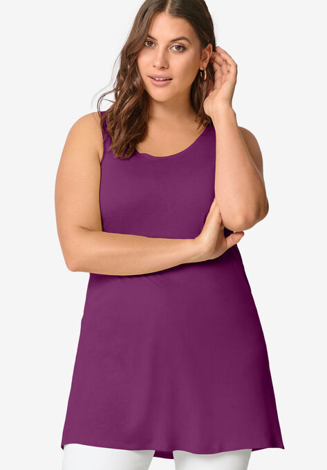 A-Line Tunic Tank, BOYSENBERRY, hi-res image number null