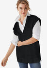 V-Neck Pullover Sweater Vest, BLACK, hi-res image number null