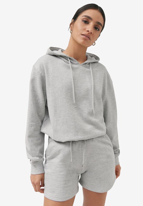 Fleece Sweatshort With Drawstring Waist, , alternate image number null