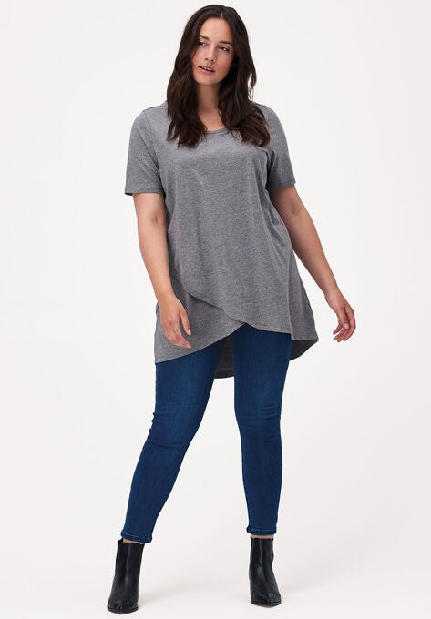Tulip Hem Tunic, MEDIUM HEATHER GREY, hi-res image number null