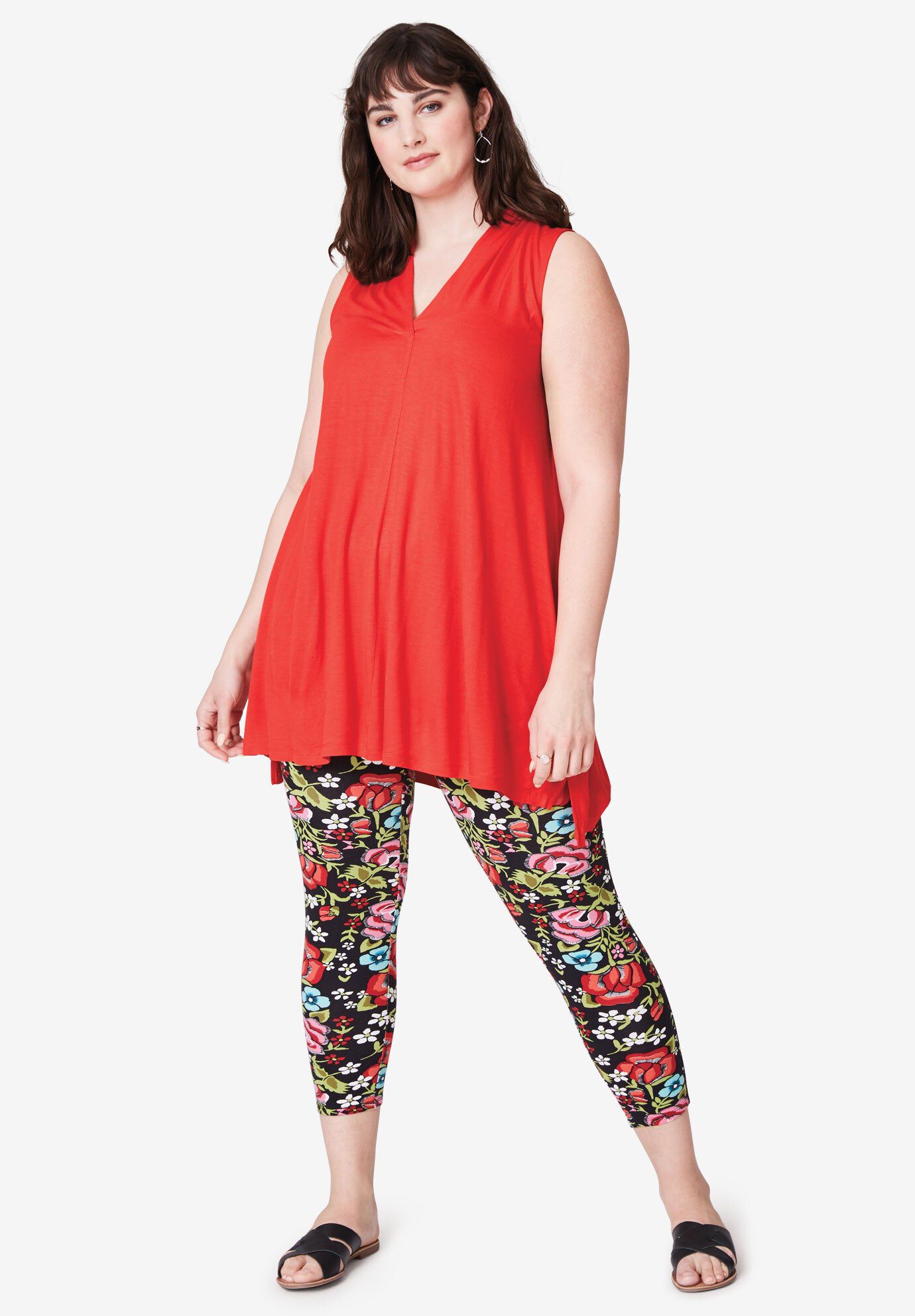 women's knit capri leggings