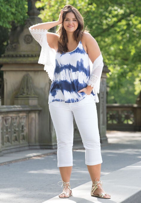 Stretch Slim Capris, , alternate image number null