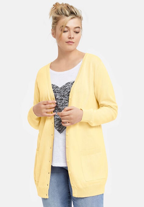 Boyfriend Cardigan, BUTTER, hi-res image number null