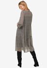 Sheer Overlay Tiered Dress, , on-hover image number 1
