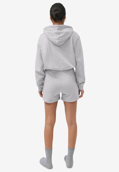 Fleece Sweatshort With Drawstring Waist, , on-hover image number null